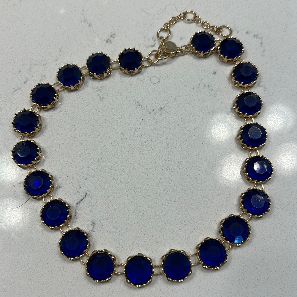 Leslie Danzis Royal Blue Gold Necklace